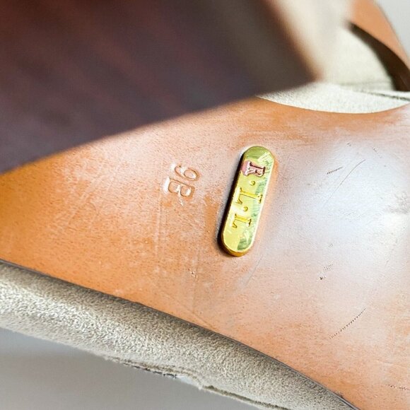 Lauren Ralph Lauren Bone Light Beige Suede Buttery Soft Double Zip Booties 9B - Picture 7 of 7